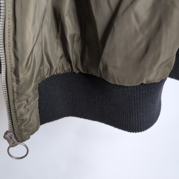 Garage Olive Green Bomber Jacket, Size S - Picture 5 of 8